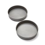 Morphy Richards 8" Loose Base Shallow Cake Tin Set - Non-Stick Carbon Steel Sandwich Pan for Victoria Sponge, Cheesecake & Layered Cakes, 849007