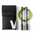Velites - Cyclone Skipping Rope Official CrossFit Games - Colour Black - Carry Bag Included - Rope for Double, Triple and Crossovers - Removable Handles