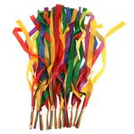 Nuolux 12pcs Rainbow Dance Ribbons - Coloured Ribbons (Multi-Colour)