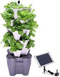 Solar - Smart Farm Hydroponic Tower Garden - Mr Stacky Australia (Stone) (Stone)