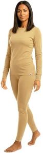 MERINNOVATION Merino Wool Base Layer Set for Women 100% Merino Wool Thermal Underwear Set Base Layer Top and Bottom Leek Green 250 XL
