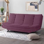 Sleepyhead SofaBed Two - Foldable 3 Seater Sofa Cum Bed, (Fabric, Sangria Purple) 3-Person Sofa