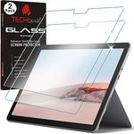 TECHGEAR GLASS Edition [2 Pack] Screen Protectors fits Microsoft Surface Go 4, Go 3 & Go 2 10.5", Genuine Tempered Glass Screen Protectors [9H Toughness] [HD Clarity] [Scratch-Resistant] [No-Bubble]