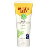 Burt's Bees Sensitive Facial Cream Cleanser Daily Face Wash for Sensitive Skin with Cotton Extract, 98.9% Natural Origin, Developed with Dermatologists, 170g, Face Cleanser