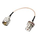 uxcell UHF PL-259 Male to UHF SO-239 Female Bulkhead RG316 Coax Cable 0.5-feet