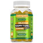 Happy Tums Digestive Complex Gummy | Pineapple Flavour | 60 Vegan Gummies | Vitamins C, B3, B5, B6 and Chamomile 1000mg | Gut & Digestive Health by NUTRIGUMS®