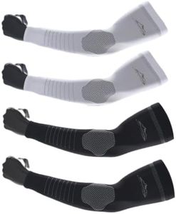 JOWILIN UV Protection Arm Sleeves, 2 Pairs UPF 50+ Cooling Sports Sleeves, Arm Compression Sleeves, Sweat-Resistant & Breathable Arm Support for Cycling, Basketball, Football, Volleyball for Unisex