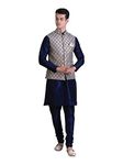 Uri and MacKenzie Men's Silk Blend Kurta Pajama with Designer Ethnic Nehru Jacket/Modi Jacket