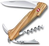 Victorinox Swiss Army Knife - Wine Master - 6 Functions, DO-IT-YOURSELF Champion, Multi-utility tool, Good for Partying, Olive Wood Brown -130 mm, Wodden (0.9701.64)