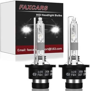 FAXCARS D2R HID Headlight Bulbs, 6000K Cool White, 150% Brighter, OE Replacement Stock Xenon Light Bulb, Waterproof IP68, Pack of 2
