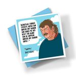 Happy Birthday Clarksons Farm Square Card - Funny Joke TV Show Diddly Squat Jeremy Caleb Slur Gereld Blue Envelope Presents Personalised/Blank Messages (Blank Message)