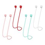 4Pcs Sport Earbuds Tether Lanyard Colorful Running Earphone Silicone Strings Cable Connector Magnetic Earbuds Neck Rope Compatible for AirPods