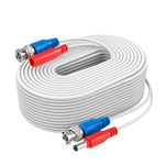 ANNKE 1PC 30M/100ft All-in-One Video Power Cables, BNC Extension Surveillance Camera Cables for CCTV Security DVR System Installation (White)