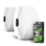 Alien Pros Bike Handlebar Tape PU (Set of 2) White - Enhance your bike Grip with These bicycle handle bar tape - Wrap your bike for an awesome comfortable ride (Set of 2, White)