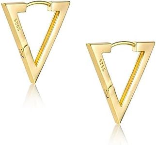 ALEXCRAFT Orecchini Oro Donna Orecchini Triangolo Argento 925 Orecchini Dorati Anallergici Nichel Free Geometrici