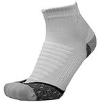 PlayMakar Ankle Compression Socks - Compression level 18-25 mmHg (Large, White)