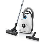 Siemens Vacuum Cleaner with Bag Z 7.0 VSZ7442S, Ideal for Allergy Sufferers, Hygiene Filter Plus, Extremely Quiet, Floor Nozzle for Parquet, Carpet, Tiles, Long Cable, XXL Upholstery Nozzle, Crevice