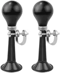 EZYoutdoor Bike Horn for Adults and Kids, Retro Metal Horn for Bike, Easy-to-Install Bicycle Accessories for Kids Bicycle, 2Pack (Black)