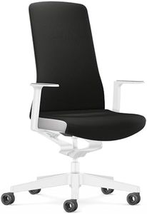Interstuhl Bürostuhl Pure Interior Edition – Anpassung an Gewicht und Bewegung – ergonomische Smart-Spring Technologie (Schwarz | Weiß)