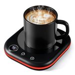 Coffee Mug Warmer,Coffee Cup Warmer for Desk with lighting,Smart Cup Warmer with 3 Temperature Control(45-75℃)，Candle Warmer,1-12H Auto Shut Off for Coffee, Tea, Milk(Black)