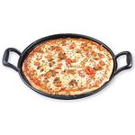 TableCraft CW30118 Cast Iron Pizza Pan, 13.5-Inch, Black