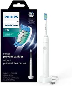 PHILIPS Sonicare 1100 Power Toothbrush, Rechargeable Electric Toothbrush, White Grey HX3641/02