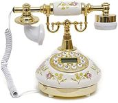 DESIGNO Replica Antique Telephone Vintage Home Landline Corded Working Classical Phone Machine (Ceramic)