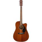 Fender CD-60SCE All-Mahogany Dreadnought Cutaway Acoustic Guitar, with 2-Year Warranty, Natural