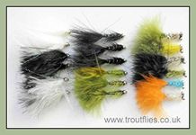 Trout Flies, Lures, 18 Pack, Cats Whiskers, Damsels, Humongous, Size 10, Fishing