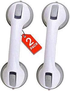 Grab Bars for Bathtubs and Showers, Heavy Duty Shower Handle 2 Pack 12 Inch for Elderly Assistance Products Seniors Suction Cup Removable Handrails Handicap Bath Grip Bathroom Safety Grips No Drilling