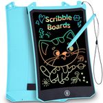 PINKCAT 8.5in LCD Writing Tablet - Colorful Screen Doodle Scribbler Pad Drawing Board Learning Educational Toys - Gift for Kids 3-6 7 8 9 Years Old Girl Boy (8.5in, Blue)