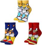 Bioworld Sonic The Hedgehog Characters Youth 3-Pack 360 Crew Socks