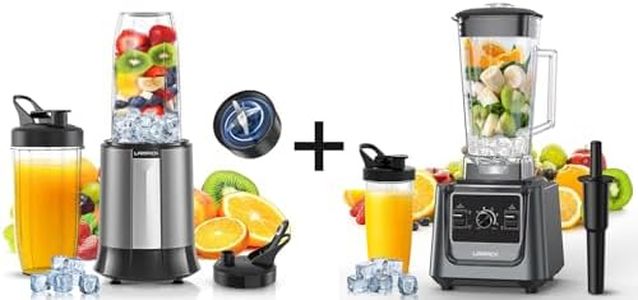 LAMPICK 1300W Personal Blender for Smoothies & 2000W Professional Grade High-Speed Blender