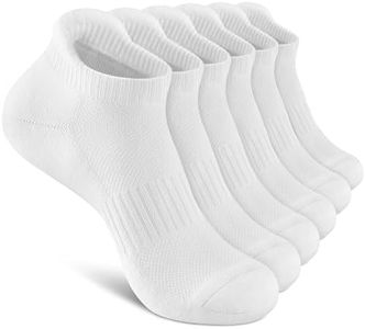 Felicigeely Ankle Athletic Running Socks Low Cut Sports Socks Breathable Cushioned Tab Socks for Men Women 6 Pairs