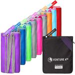 VENTURE 4TH Microfiber Travel Towel - Sports Towel: Quick Dry Towels for Gym, Beach, Camping, Backpacking, Swimming - 6 Foot Long (Purple-Gray XL)