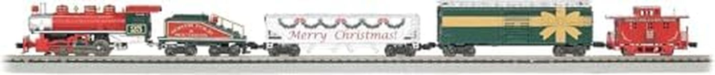 Bachmann Trains - Merry Christmas Express Ready to Run Electric Train Set - N Scale, Multi Color