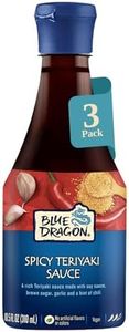 Blue Dragon Spicy Teriyaki Sauce - 10.5oz (Pack of 3) - No Artificial Colors Or Flavors - Made With Soy Sauce & Red Chili - Vegan Dipping Sauce - Ideal For Fish, Chicken, Beef, Marinades & Stir Fries