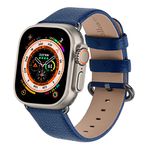 Fullmosa Leather Strap Compatible with Apple Watch Strap 44/45/46/49mm 40/41/42mm, Genuine Leather Strap Compatible with iWatch Ultra 2/Ultra Series10 9 8 7 6 SE 5 4 Sports & Edition, Men and Women