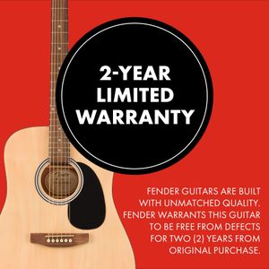 Fender FA-25 Acoustic Guitar – Natural Finish