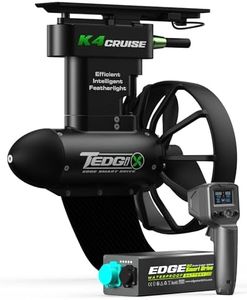 Tedgix K4C Paddle Board Motor Low-Noise Electric Fin Max 22lb Thrust/6MPH,190Wh B2 Battery for 2.5h,Steerable Kayak Trolling Sup Motor Kit with Intelligent Remote,Edge Underwater Thruster