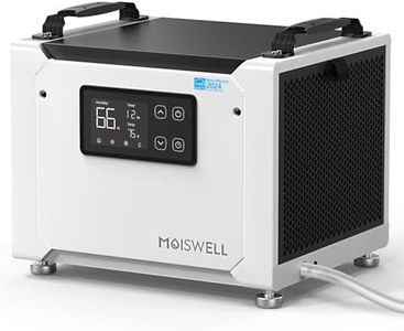 Moiswell 70 Pints Commercial Dehumidifier with Drain Hose, Compact Crawl Space Dehumidifier for Basement and Home, Energy Star Most Efficient Certified, Automatic Defrost