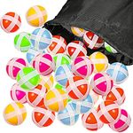 60 Pieces Sticky Balls for Fabric Dart Board, Dart Hoop and Loop Balls, Safe Dart Game Balls Toy Dart Game Accessories with Storage Bag for Adults and Teens Indoor Outdoor Party Games, 6 Colors