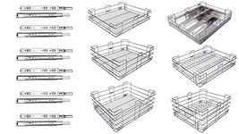 SANJARI Stainless Steel Wire Modular Kitchen Basket with 20 inch Telescopic Channel (21X20)