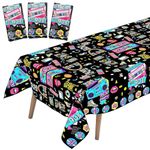 Auch 3 Pieces 90s Tablecloth 90's Party Decorations Disco Party Table Cover Large 1990's Plastic Tablecloth Back to 90's Rocking Party Supplies for Music Birthday Party Anniversary