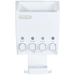Better Living Products 75453 ULTI-Mate 4 Chamber Wall Mount or Hanging Shower Dispenser Shower Caddy White