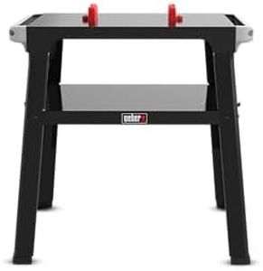Weber Lumin® Fixed Stand – Durable Grill Stand for Lumin Outdoor Electric Grills with Built‑in Tool Hooks & Storage Shelf for Convenient BBQ Setup
