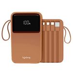 Lifelong 20000 mAh 22.5 W Compact Pocket Size Power Bank (Rust Orange, Lithium Polymer, Fast Charging, Quick Charge 3.0 for Mobile, Earbuds, Smartwatch, Speaker, Tablet)