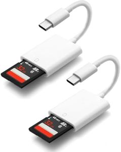 [2 Pack] T Tersely USB-C SD Memory Card Reader Type C Adapter for iPhone 16/15 Pro/Max/Plus, MacBook Pro Air 2024-2016, Mac/iPad Pro Air/Surface, for Samsung S24/S23 Ultra/Plus, for Google Pixel,More