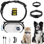 1080P Cat Camera Collar,128GB Mini Body Camera for Pets, Action Recorder for Cats and Dogs, Dog Cat Cam Collar Outdoor/Indoor, Birthday Gift for Pets