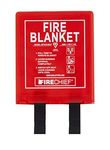 Firechief BPR1/K100-P Fire Blanket, Rigid Case, 1.1 m x 1.1 m, Red